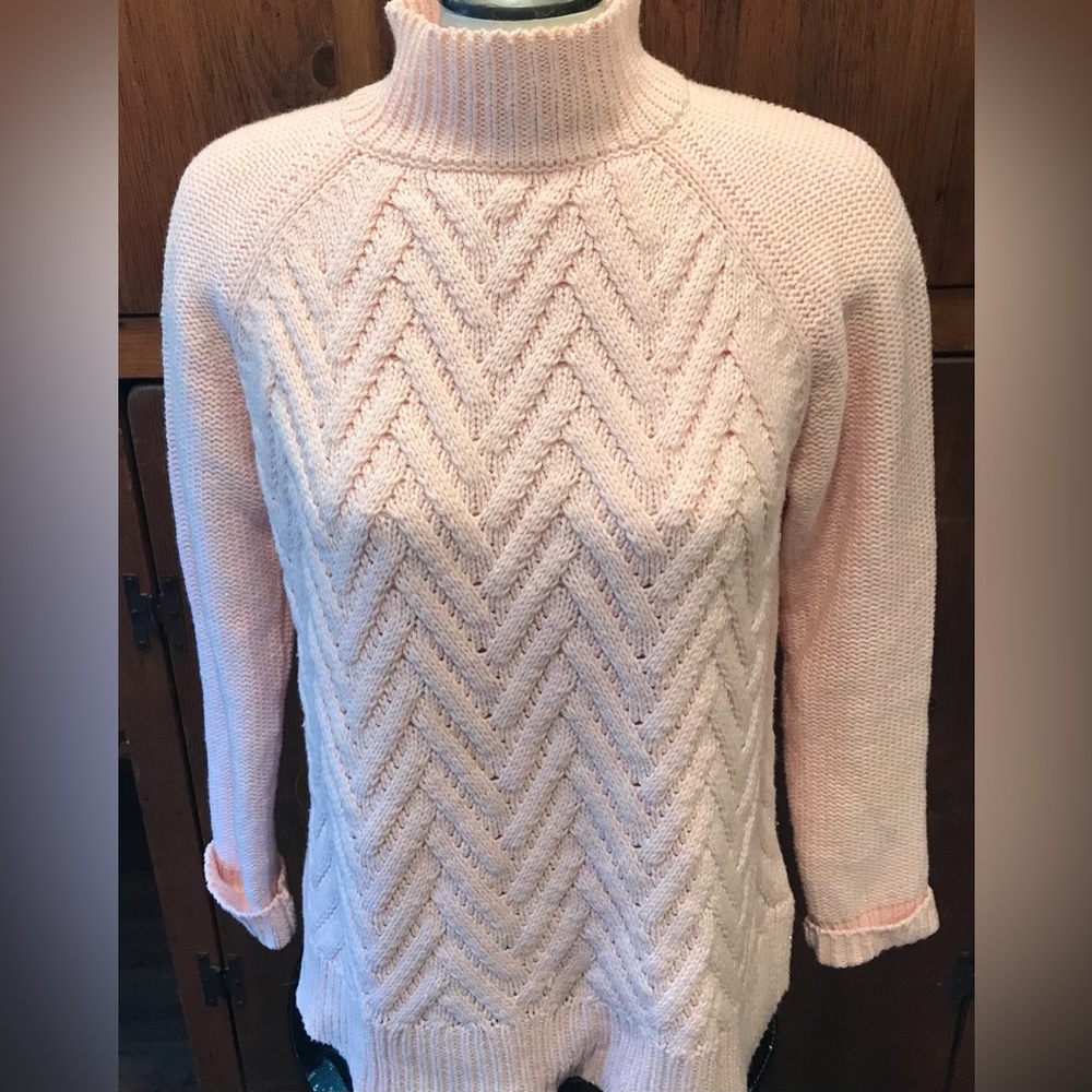 Chaps Pretty Pink Turtleneck Sweater - Size Medium
